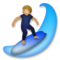 Person Surfing - Medium Light emoji on LG